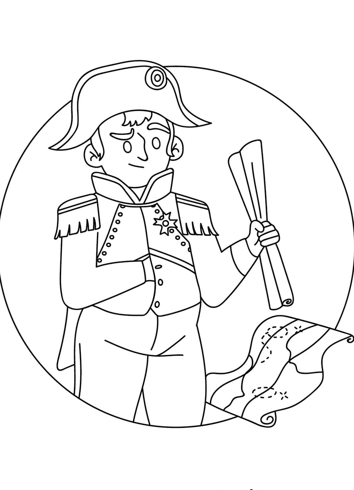 Dessin De Napoléon Bonaparte Gratuit coloring page