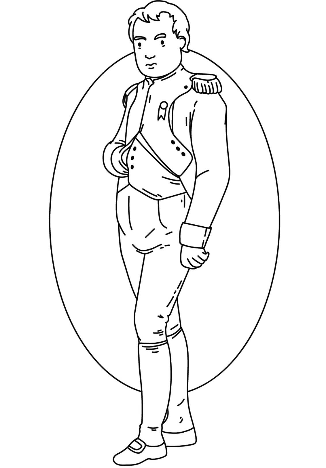 Dessin De Napoléon Bonaparte Imprimable coloring page