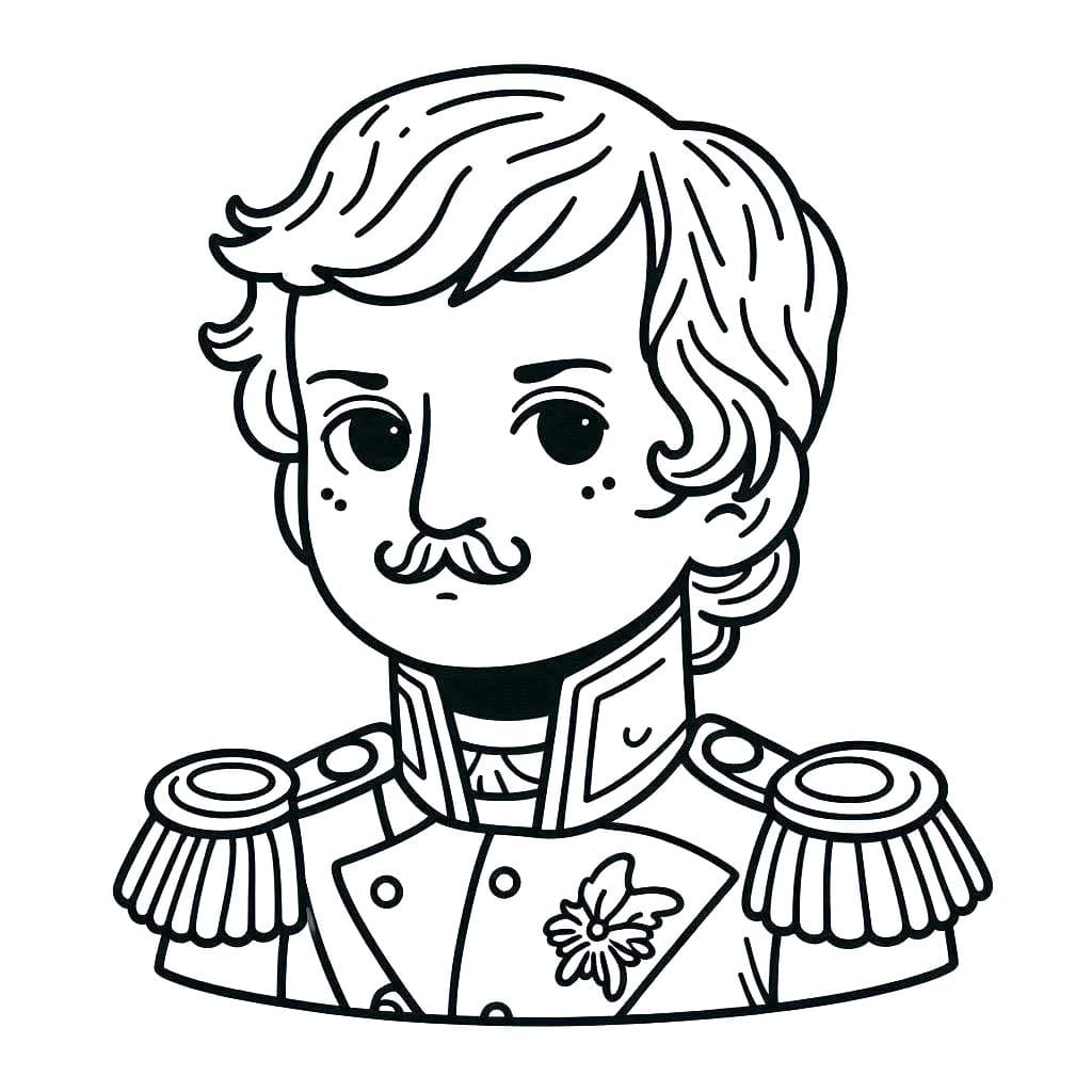 Dessin De Napoléon Bonaparte Pour Enfants coloring page