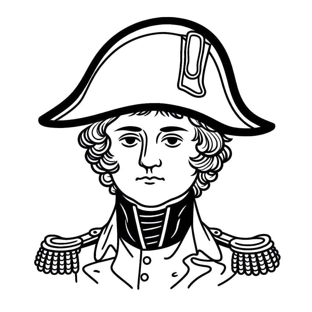 Dessin De Napoléon Bonaparte Simple coloring page