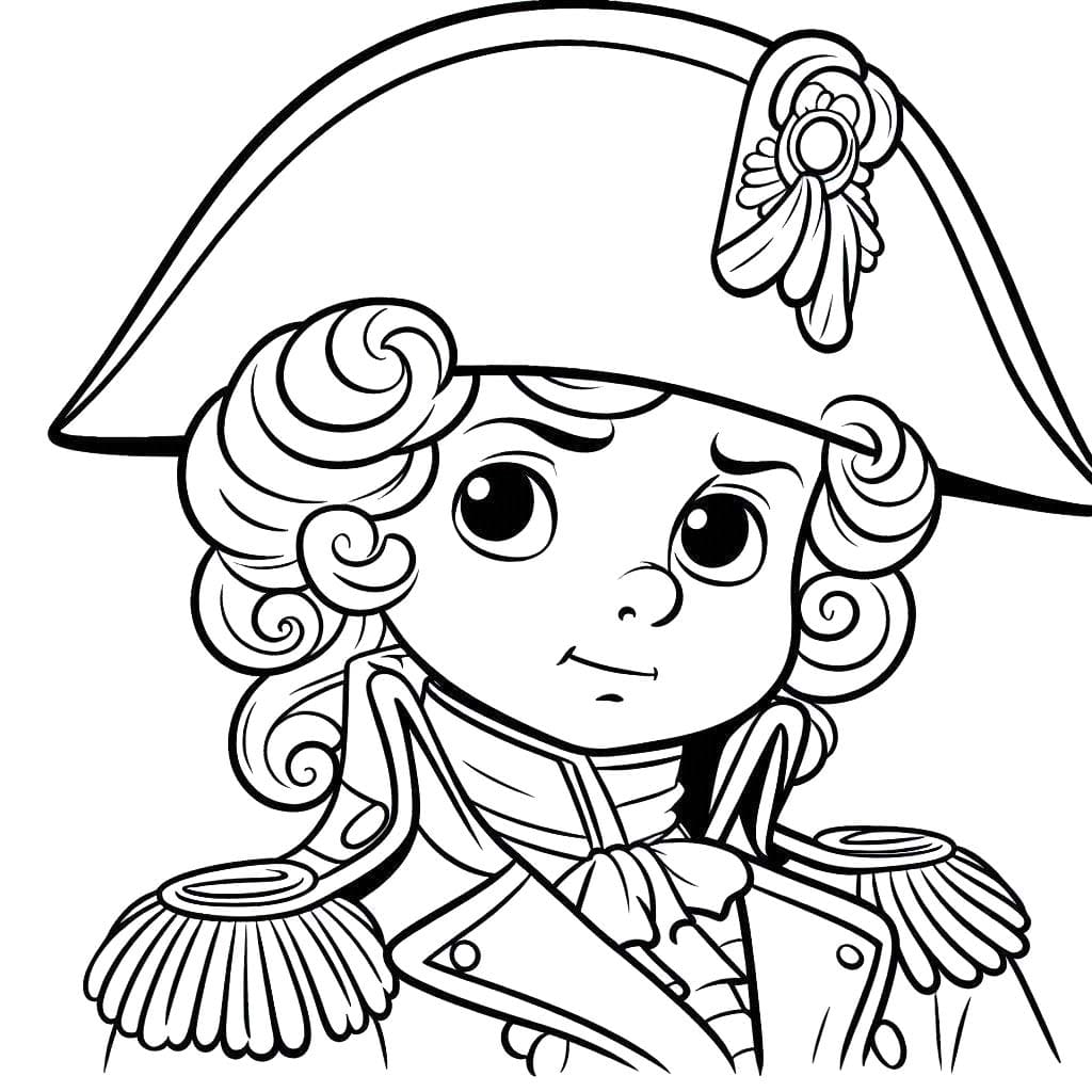 Dessin De Napoléon Bonaparte Souriant coloring page