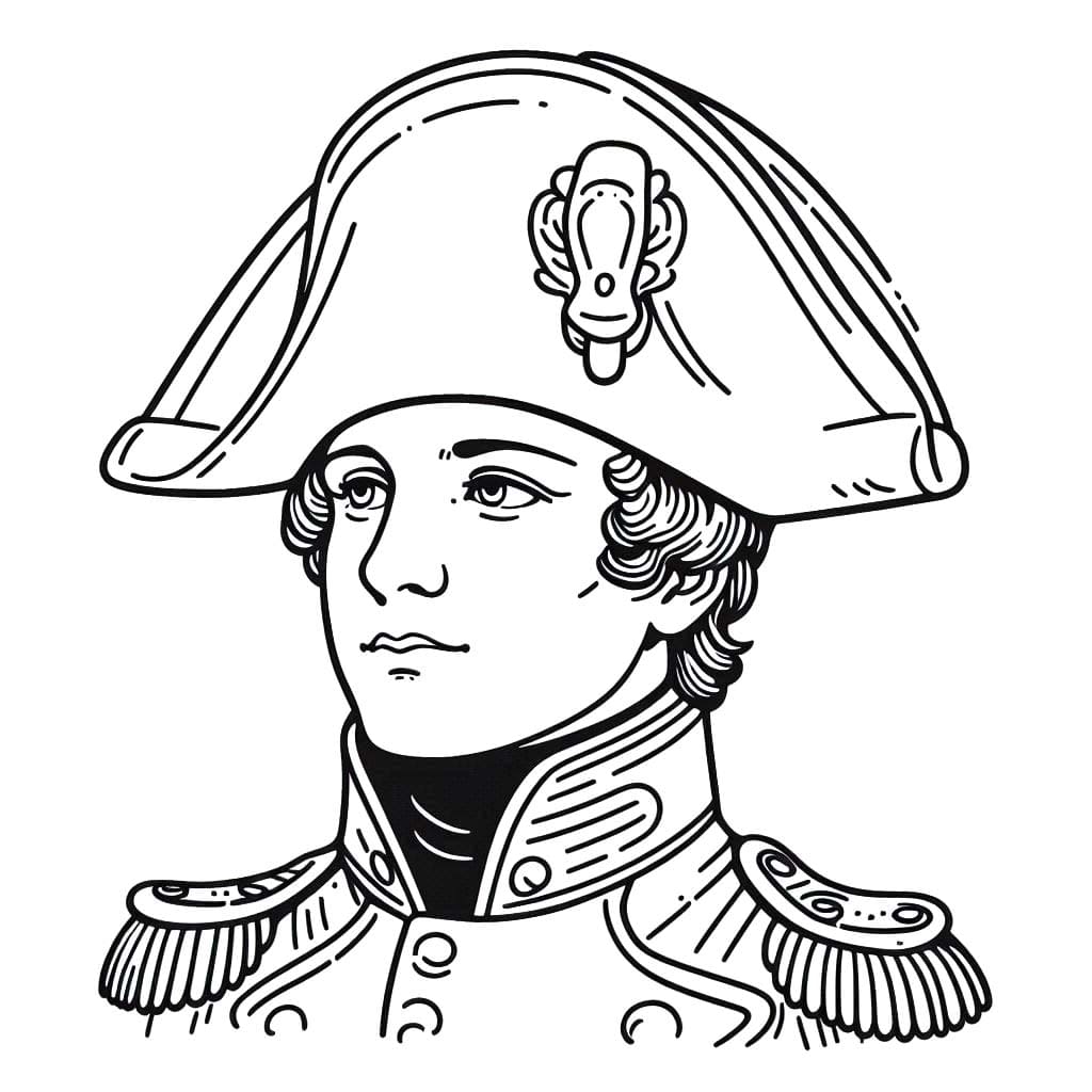 Dessin De Napoléon Bonaparte Visage coloring page