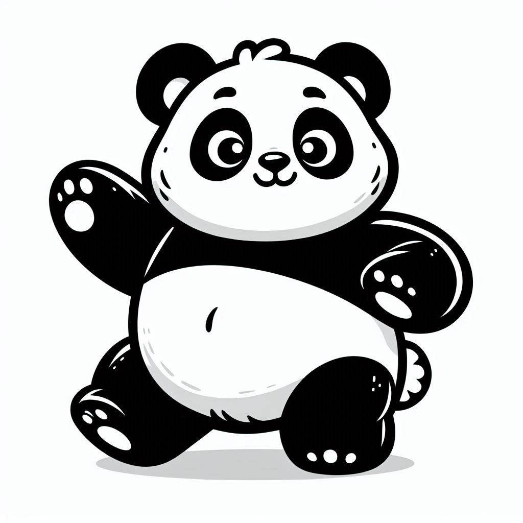 Dessin De Panda Drôle À Imprimer coloring page