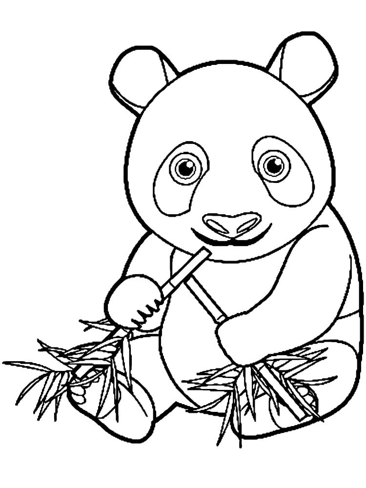 Dessin De Panda Heureux coloring page