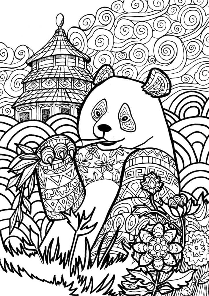 Dessin De Panda Imprimable Pour Adultes coloring page