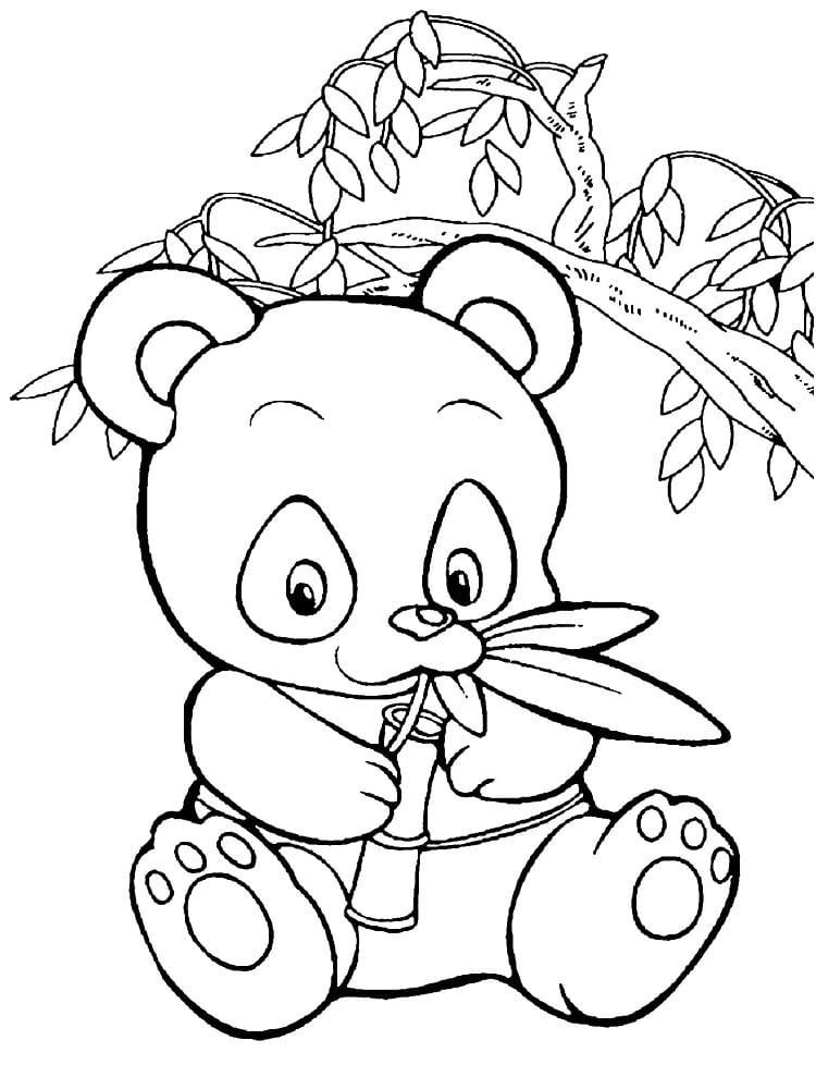 Dessin De Panda Mignon coloring page