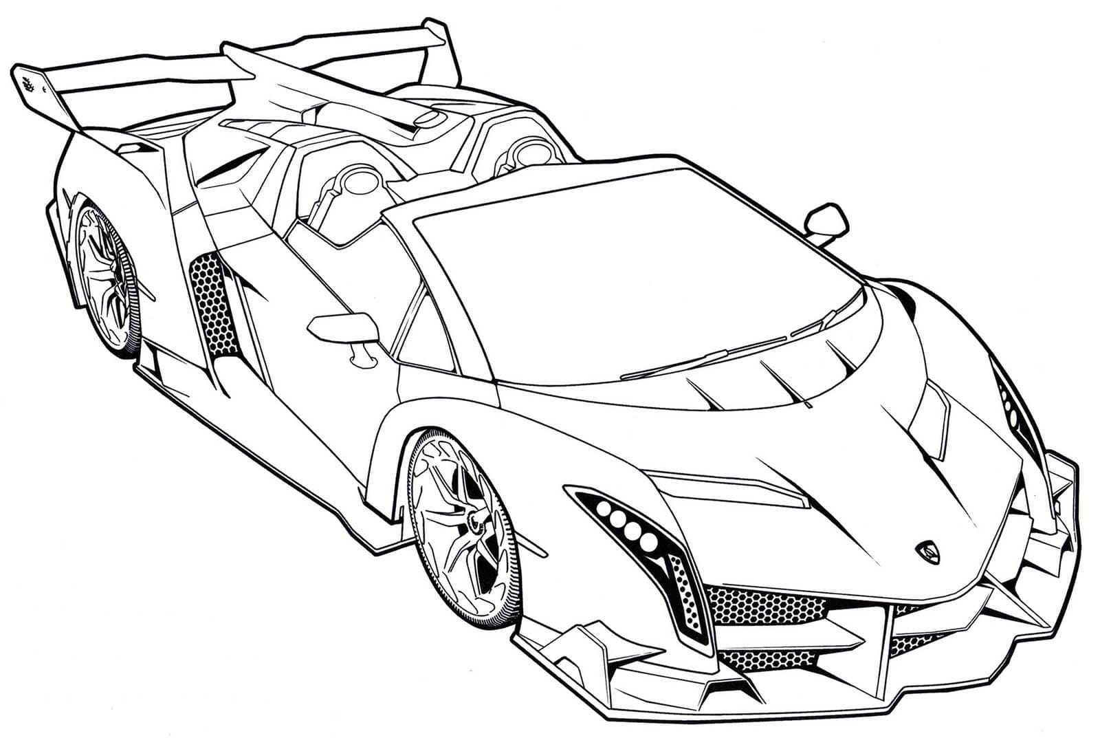 Dessin De Superbe Voiture Lamborghini coloring page