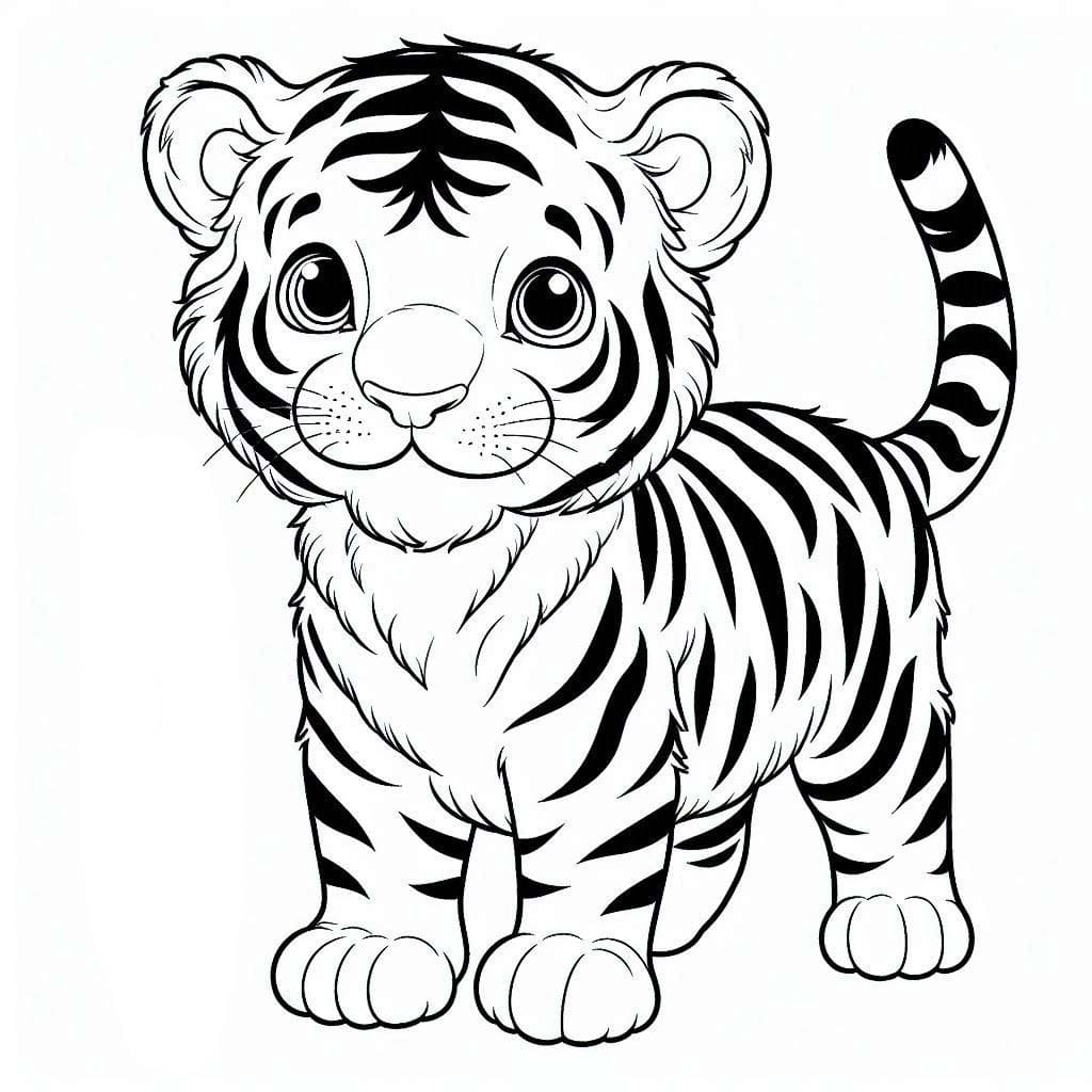 Dessin de Tigre Gratuit coloring page