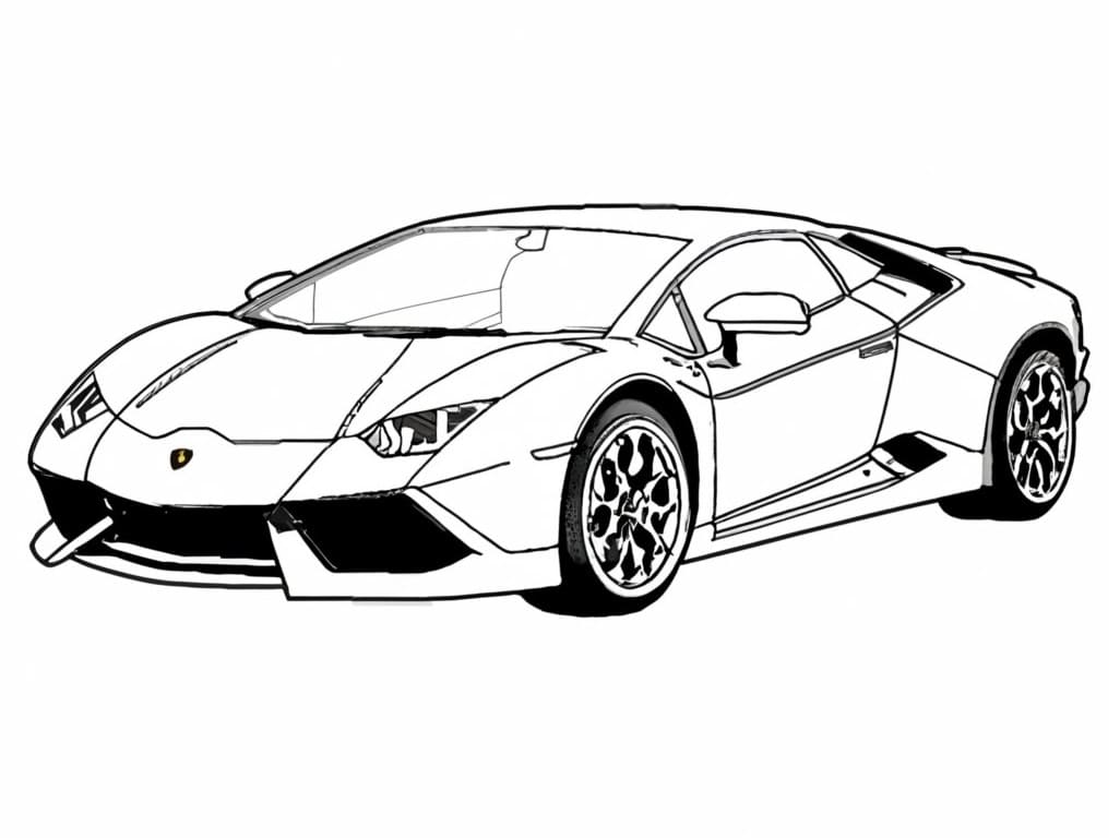 Dessin De Une Lamborghini coloring page