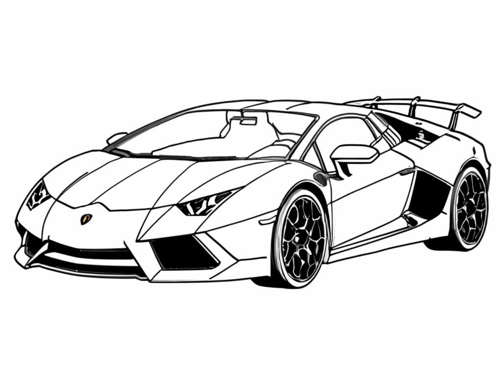 Dessin De Une Voiture Lamborghini coloring page