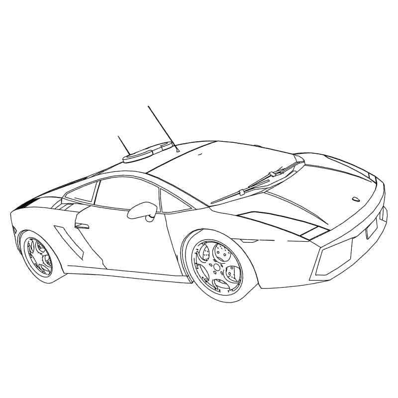 Dessin De Une Voiture Police Lamborghini coloring page