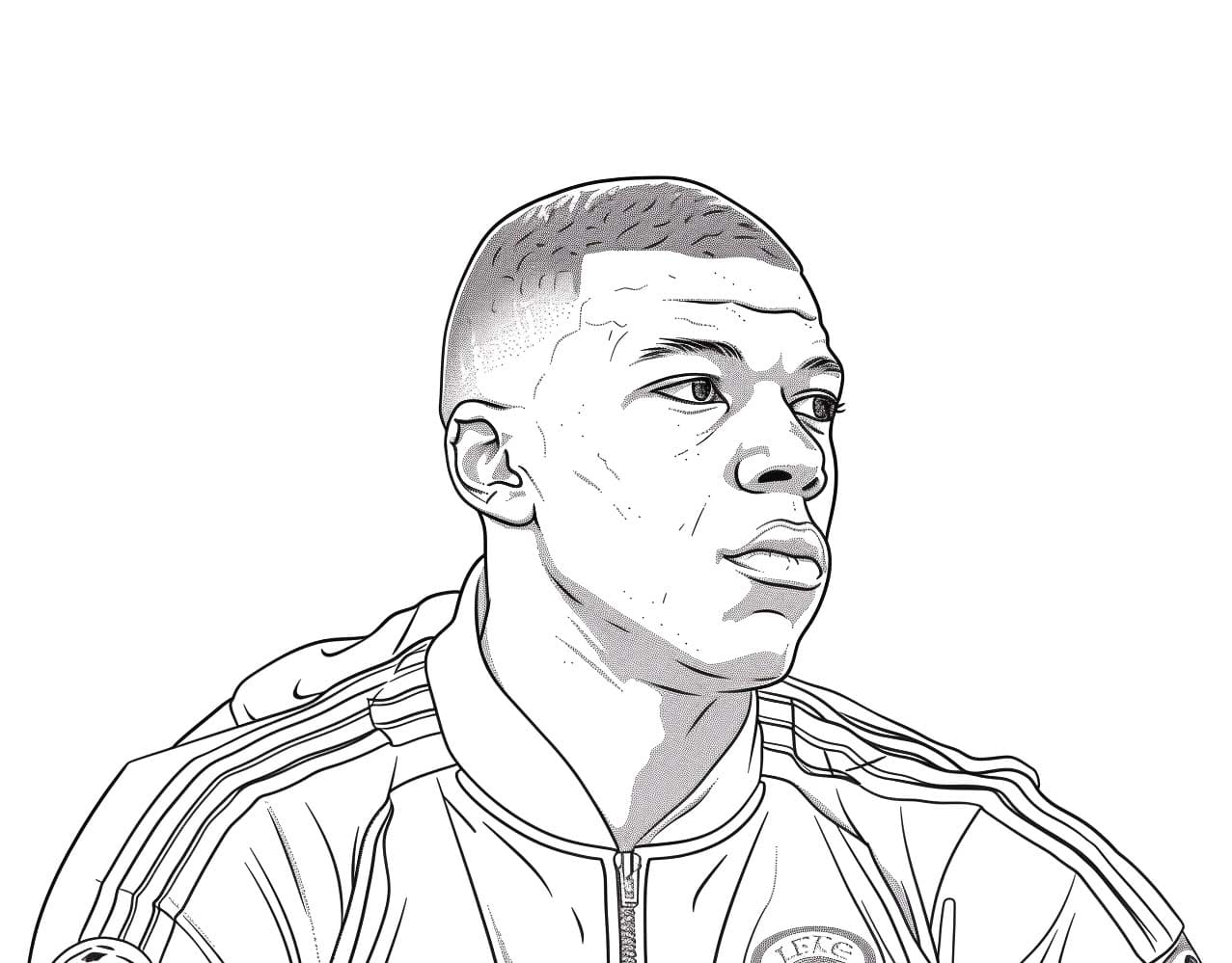 Dessin Gratuit De Kylian Mbappé coloring page