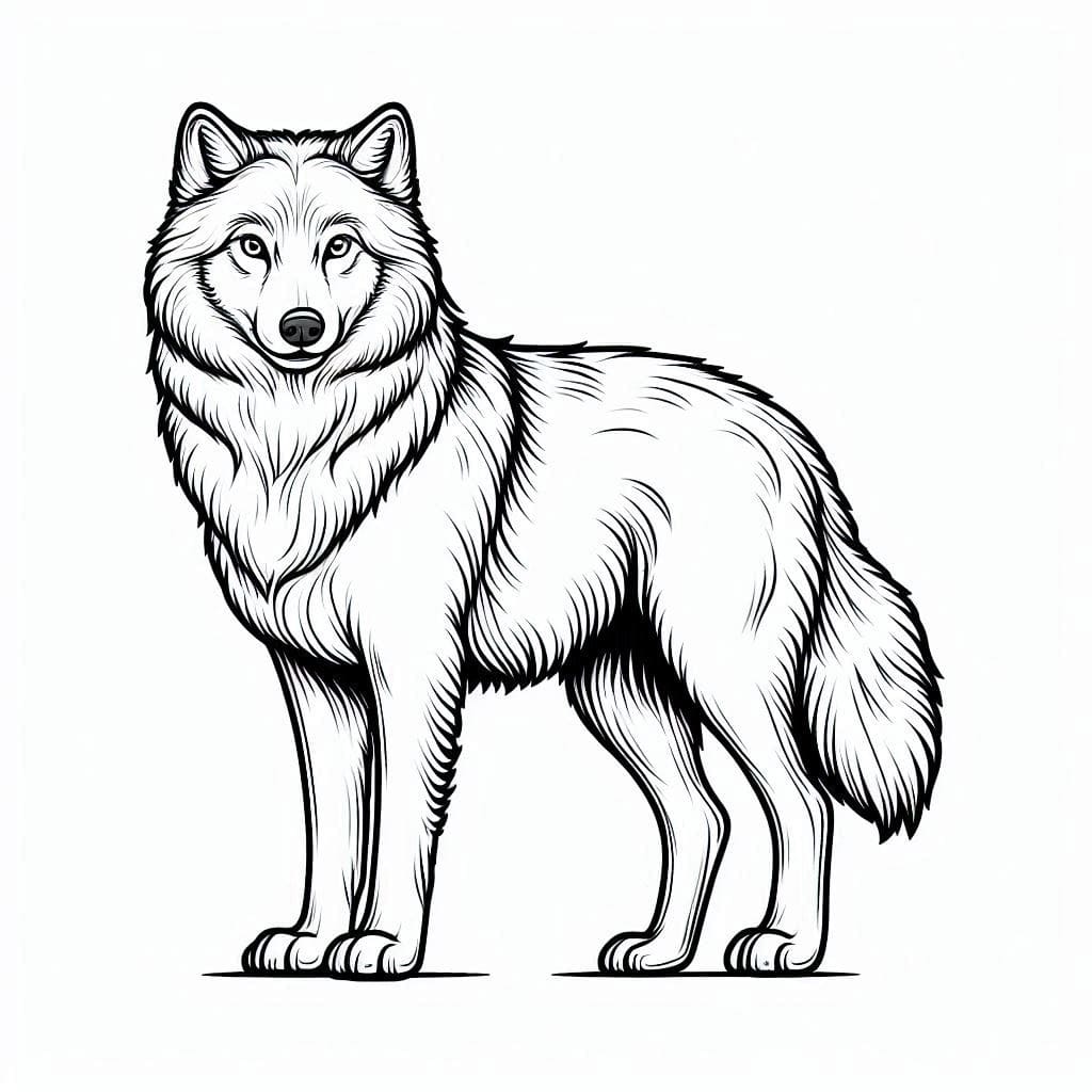 Dessin Gratuit de Loup coloring page