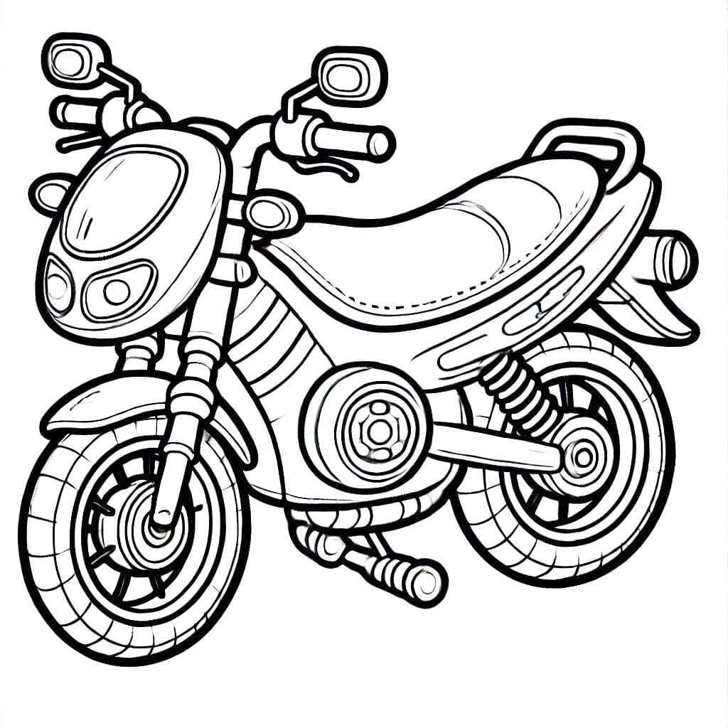 Dessin Gratuit De Moto coloring page