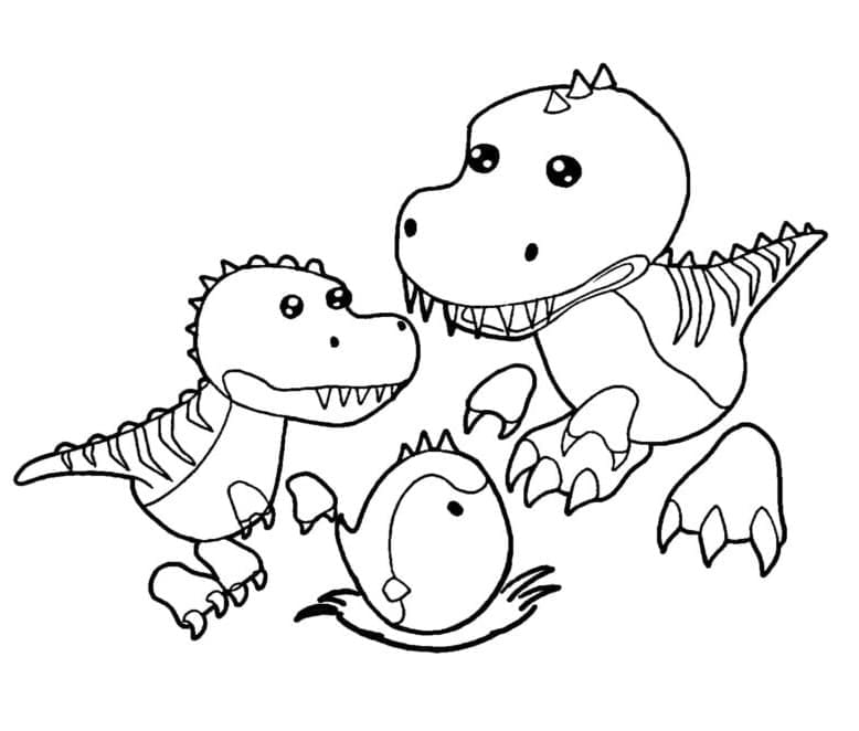 Dinosaures Adopt Me coloring page