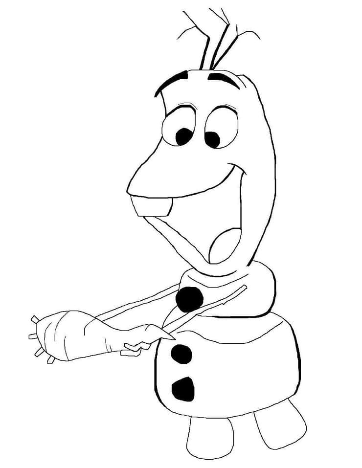 Disney Olaf coloring page