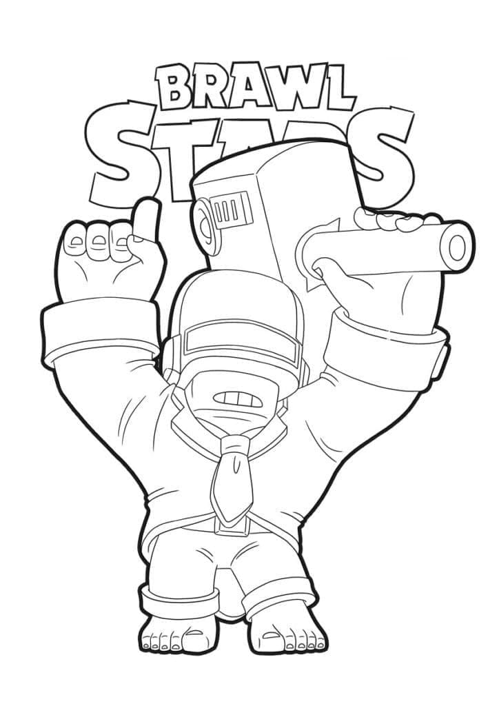 Coloriage DJ Frank de Brawl Stars