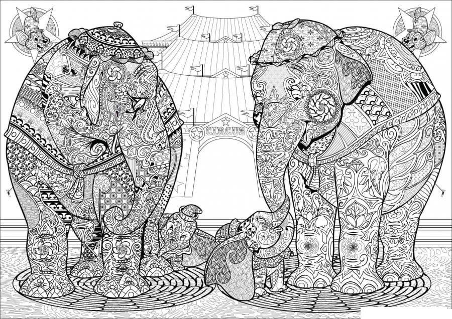 Dumbo Mandala Disney coloring page