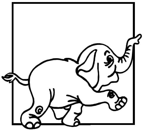 Éléphant 7 coloring page