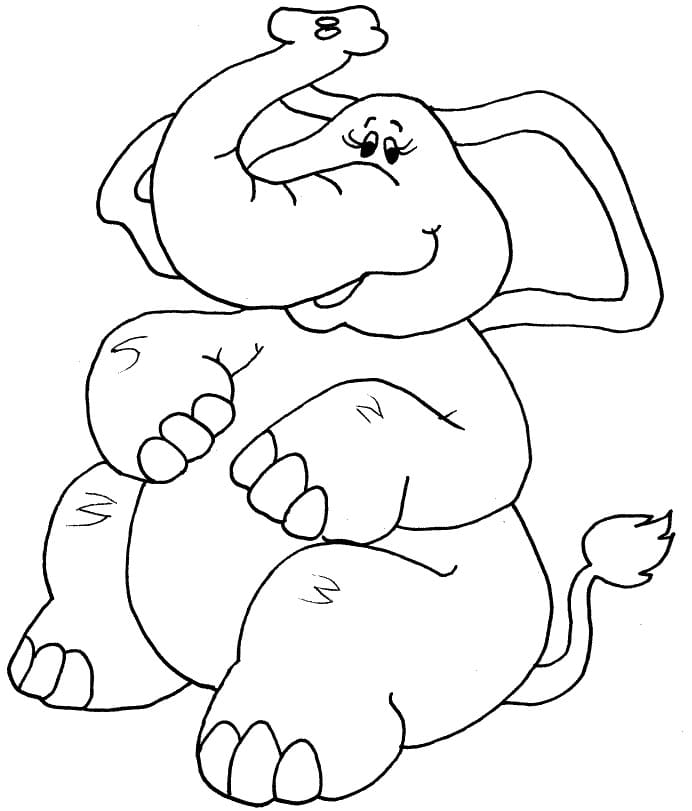 Éléphant de Dessin Animé coloring page