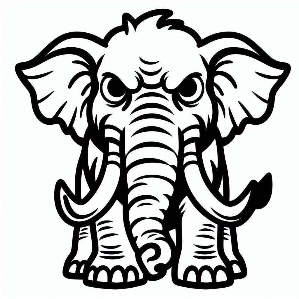 Éléphant Pour Les Enfants De 1 An coloring page