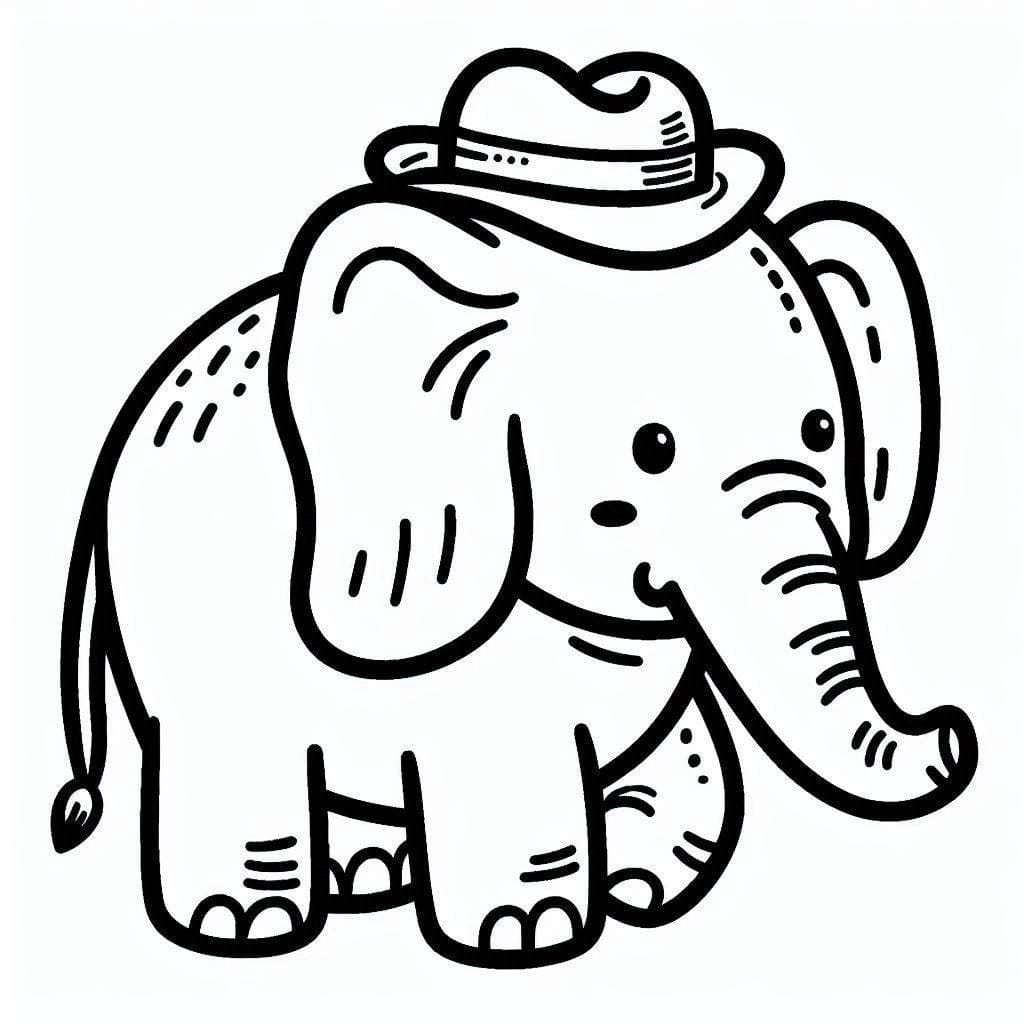 Éléphant Pour Les Enfants De 3 An coloring page