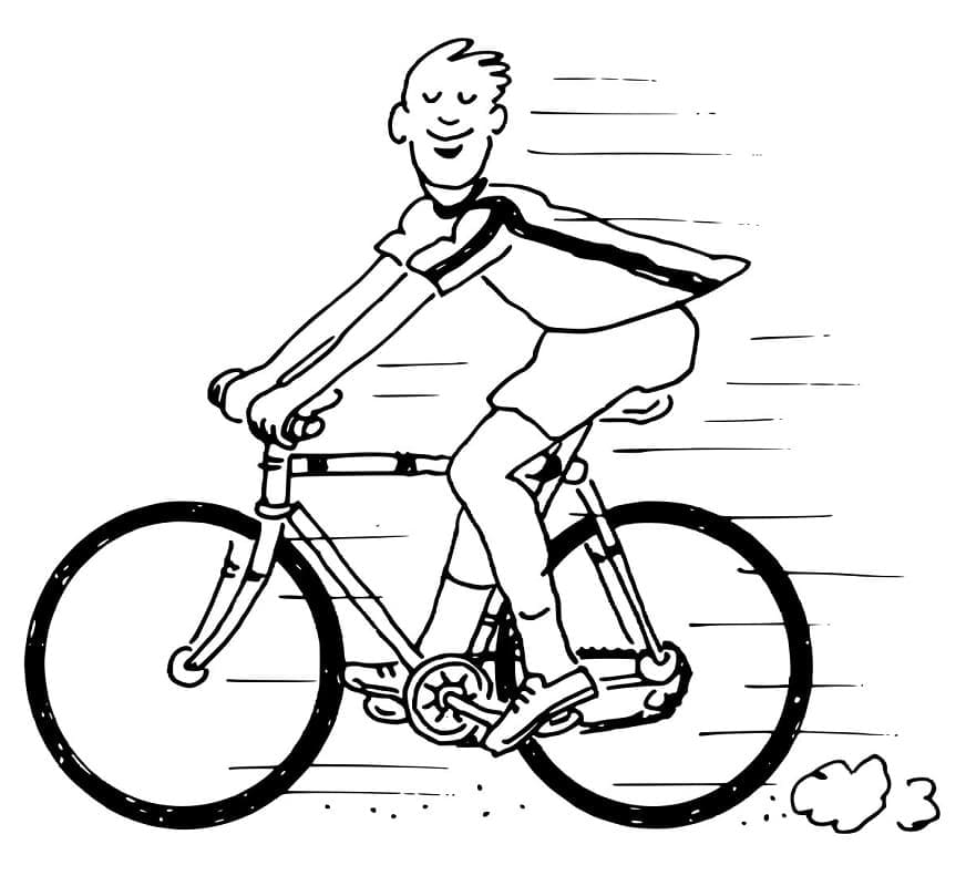 Faire du Vélo coloring page