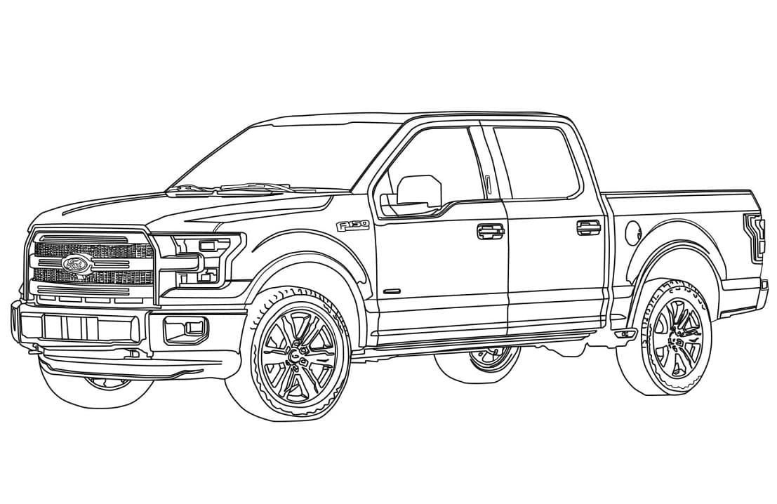 Coloriage Ford F150 Pickup Truck