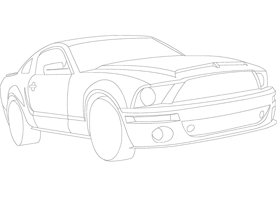 Coloriage Ford Mustang