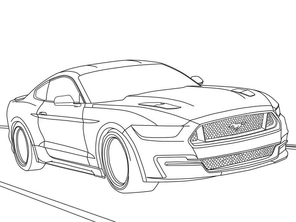 Coloriage Ford Mustang 2015
