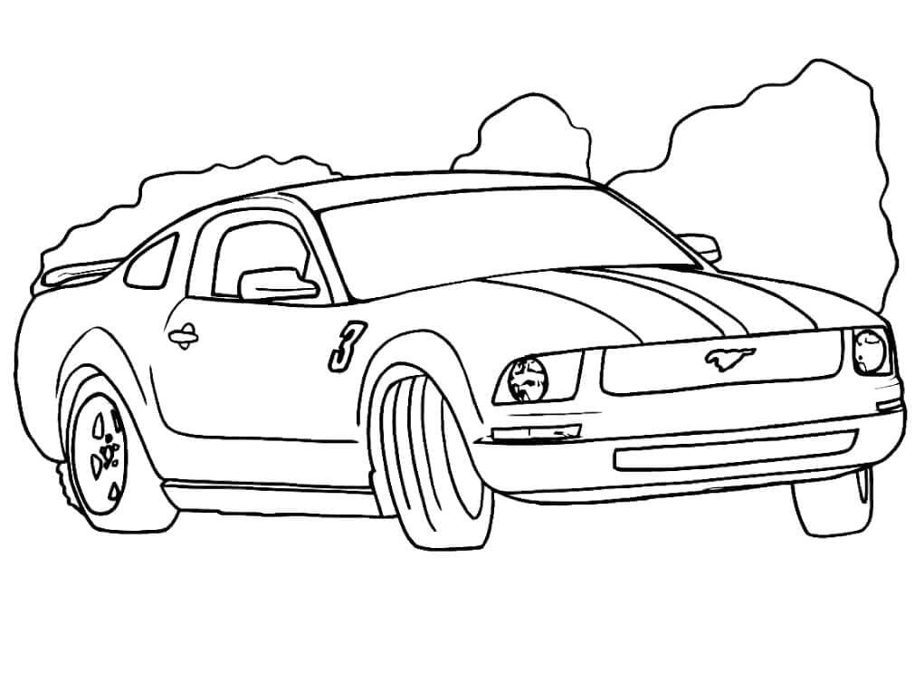 Coloriage Ford Mustang