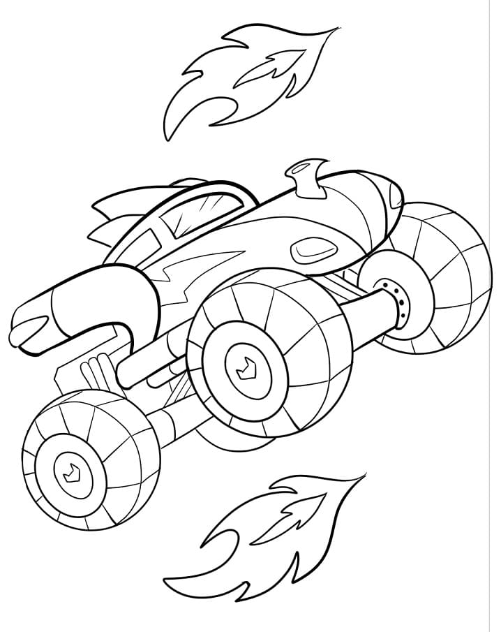 Fusée Monster Truck coloring page