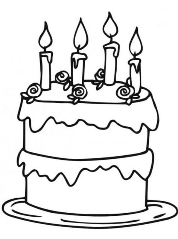 Gâteau Anniversaire 3 coloring page