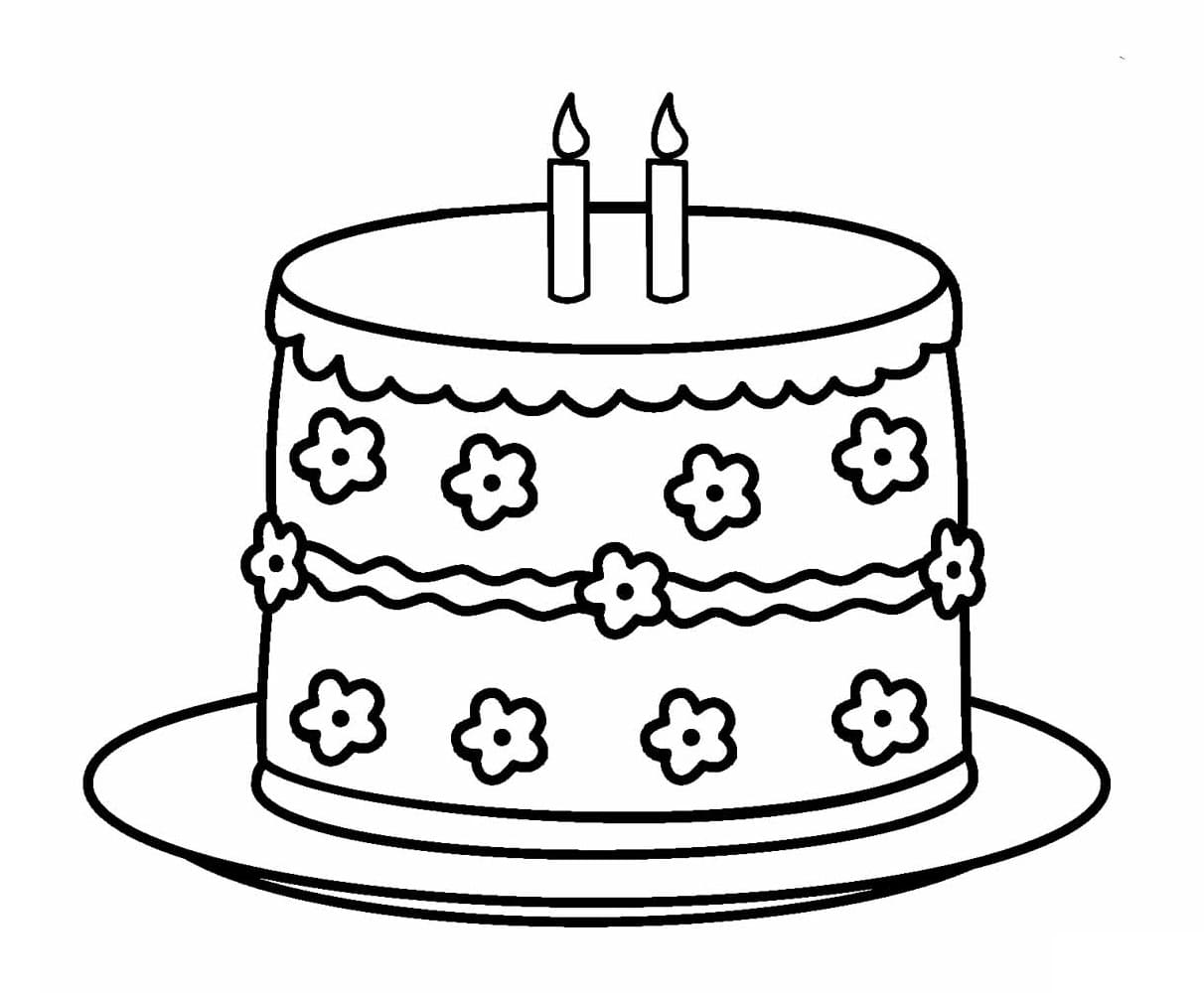Gâteau Anniversaire Mignon coloring page