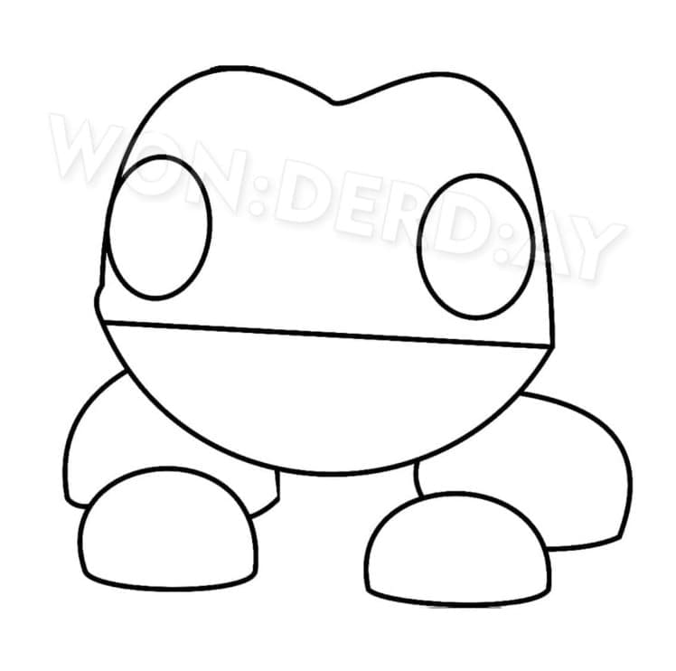 Grenouille Adopt Me coloring page