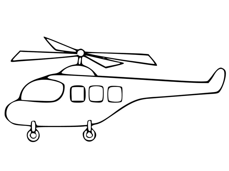 Hélicoptère 1 coloring page