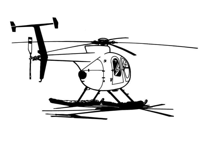Coloriage Hélicoptère 3