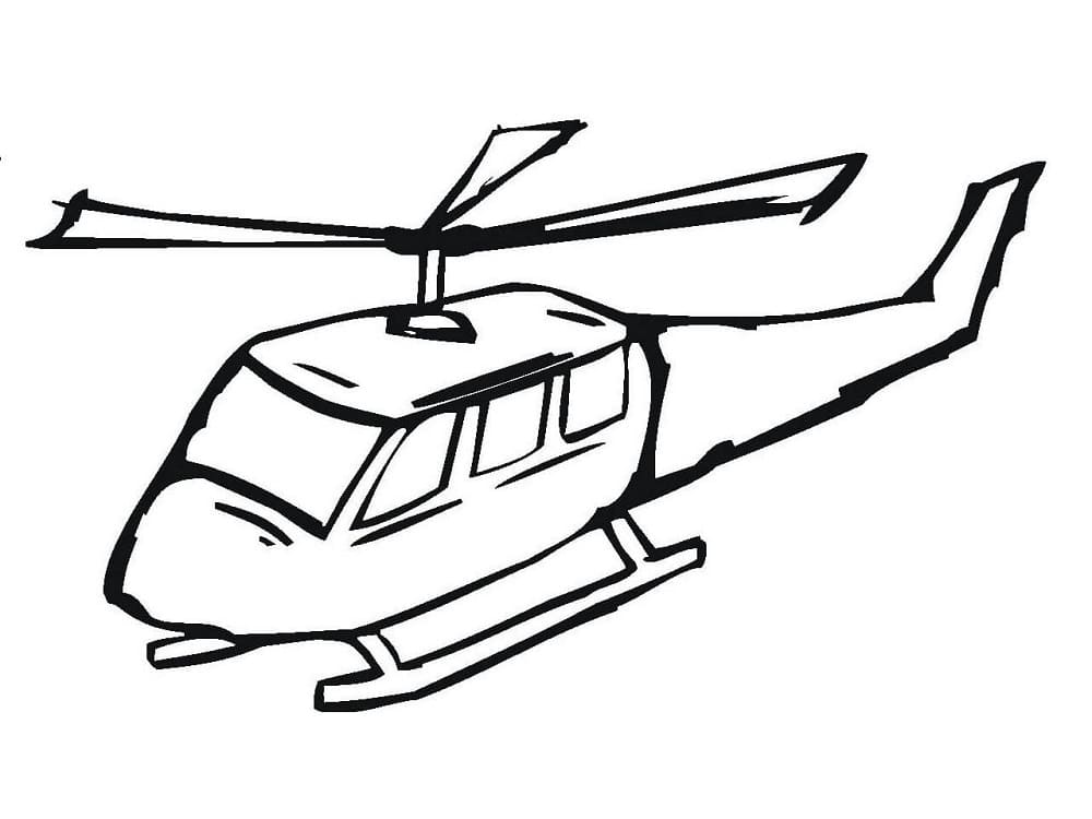 Coloriage Hélicoptère 5