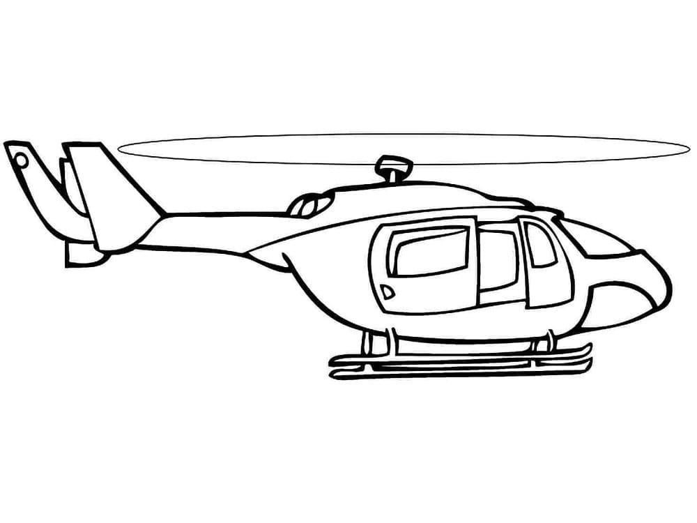 Coloriage Hélicoptère 6