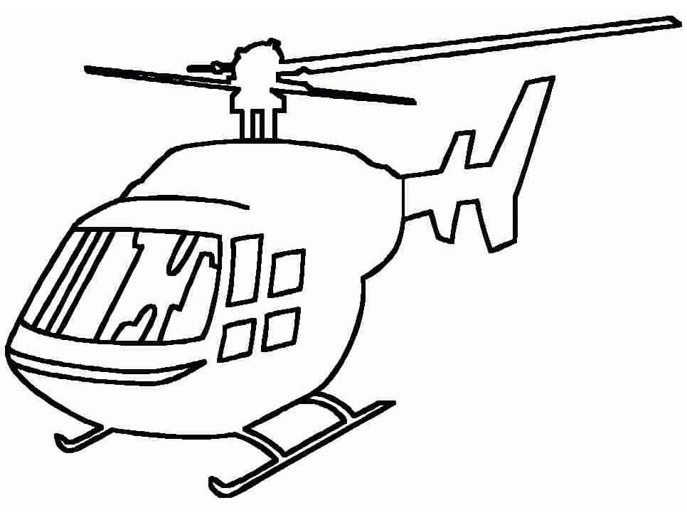 Coloriage Hélicoptère 7