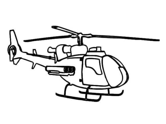 Coloriage Hélicoptère 8