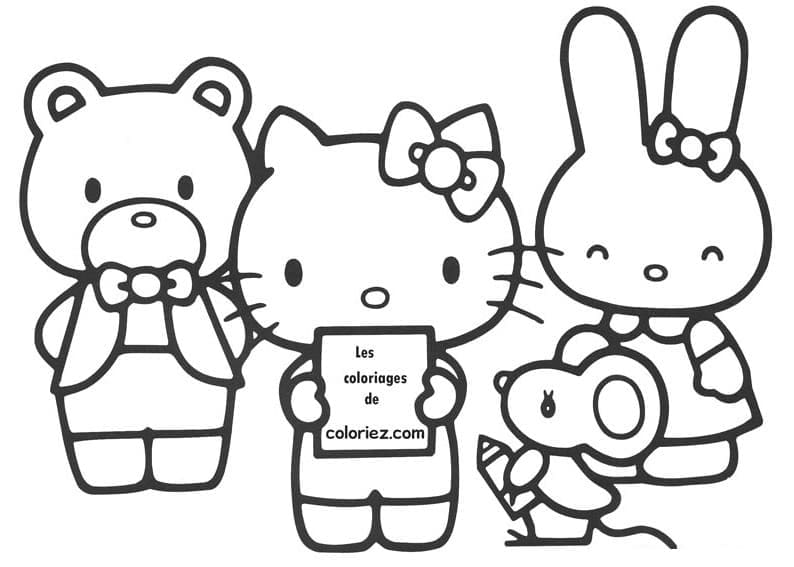 Coloriage Hello Kitty Aime les Coloriages