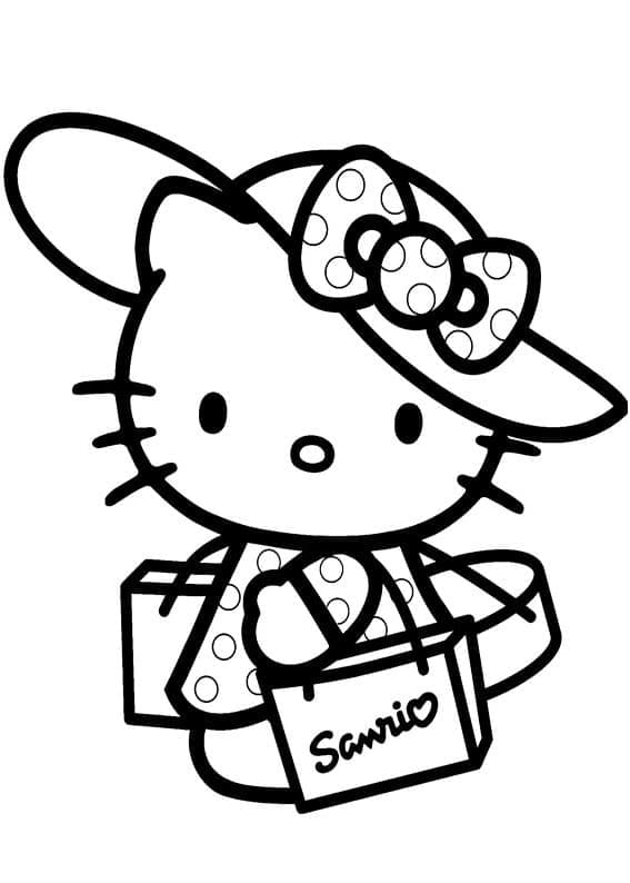 Hello Kitty en Vacances coloring page