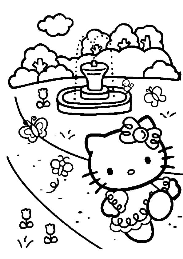 Coloriage Hello Kitty Gratuit