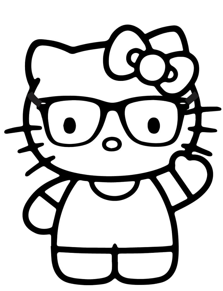 Hello Kitty Porte des Lunettes coloring page