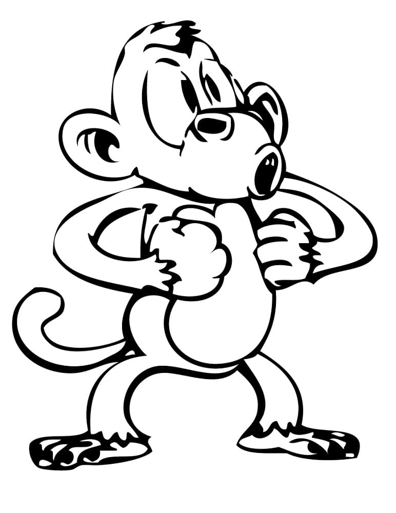 Image De Singe En Colère coloring page