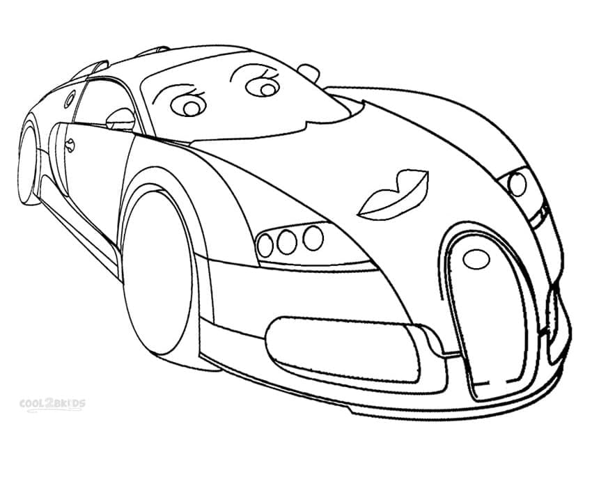 Coloriage Incroyable Bugatti