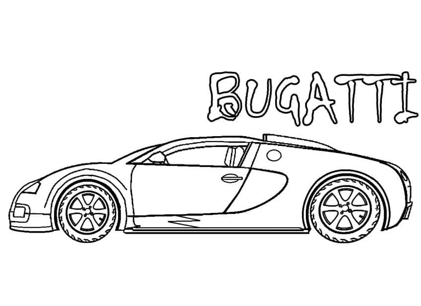 Incroyable Voiture Bugatti coloring page