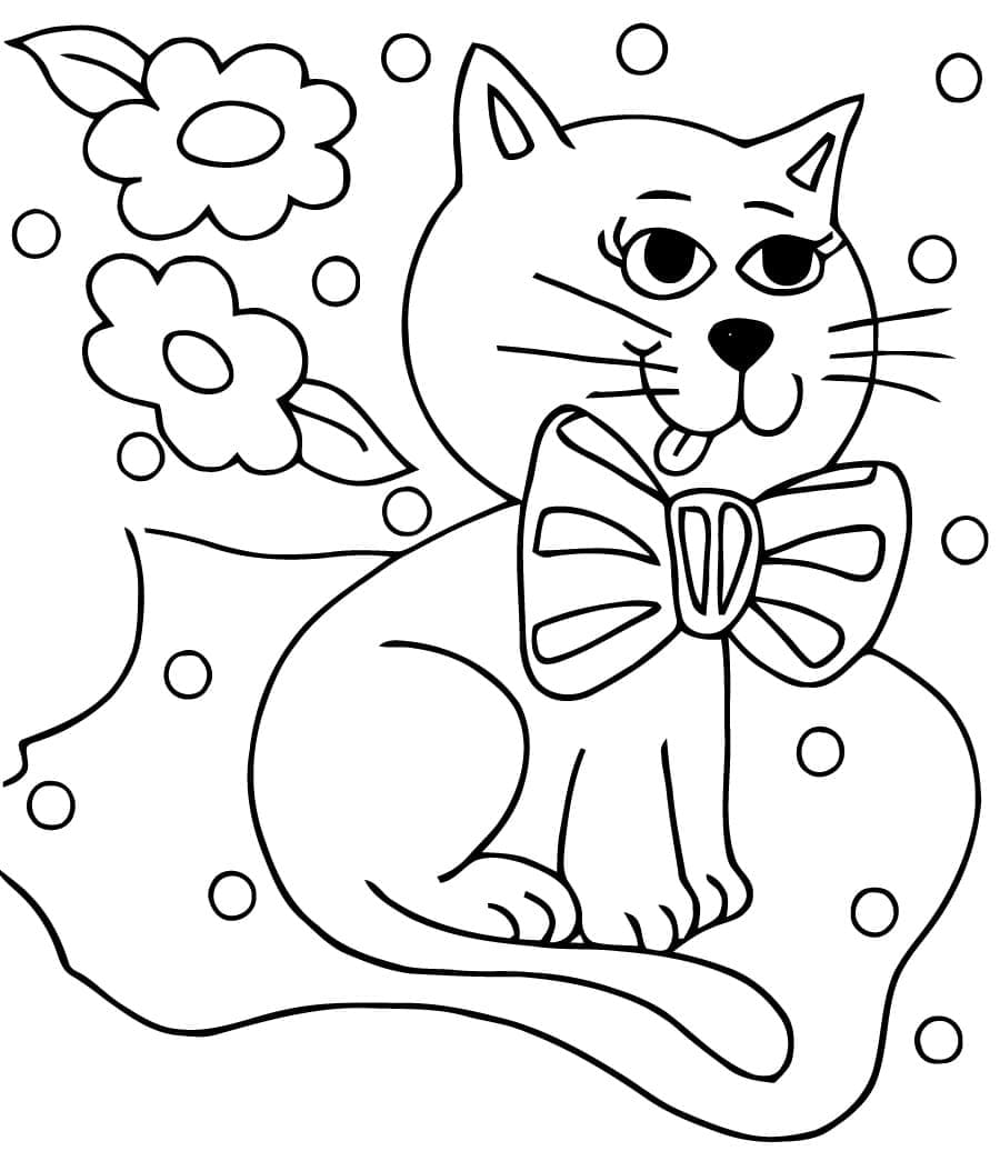Joli Chat coloring page