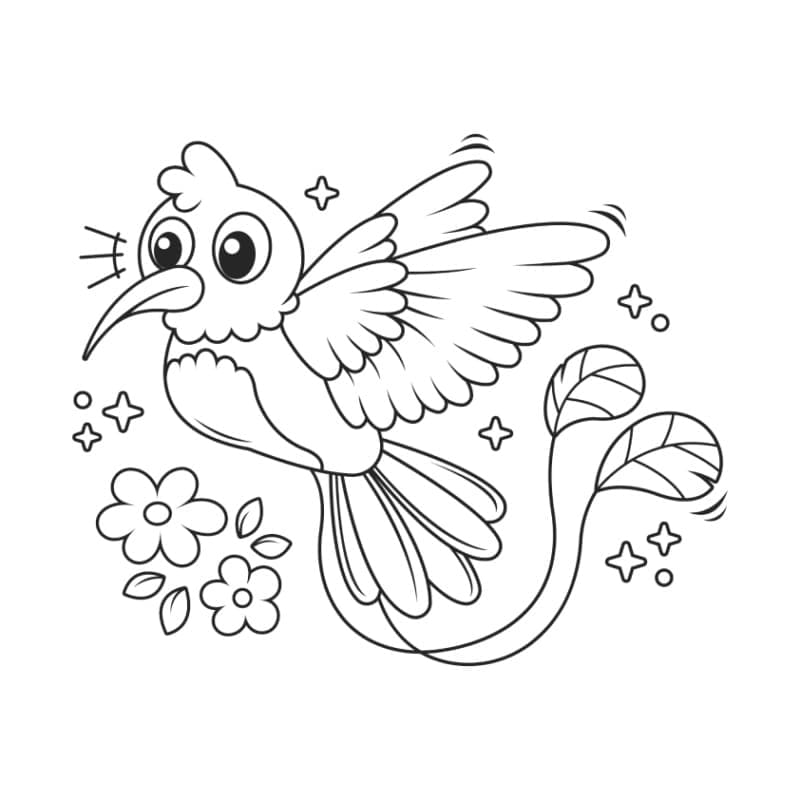 Joli oiseau coloring page